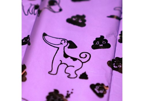 Mr.Kranch / Компостные пакеты Мистер Кранч для выгула собак фиолетовые