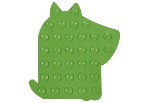 Mr.Kranch / Лизательный коврик Мистер Кранч для животных для Медленного поедания Силиконовый на присосках зеленый