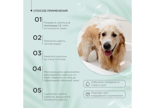 ProPhyto Classic / Шампунь ПроФито для собак с растительными экстрактами для блеска и мягкости шерсти