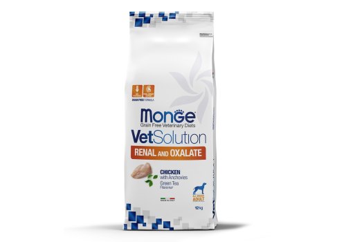 Monge VetSolution Renal and Oxalate / Ветеринарная диета Монж Ренал и Оксалат для собак при ХПН и Профилактике образования уролитов оксалата кальция