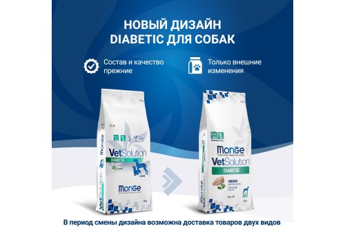 Monge VetSolution Diabetic / Ветеринарная диета Монж Диабетик для собак при сахарном диабете