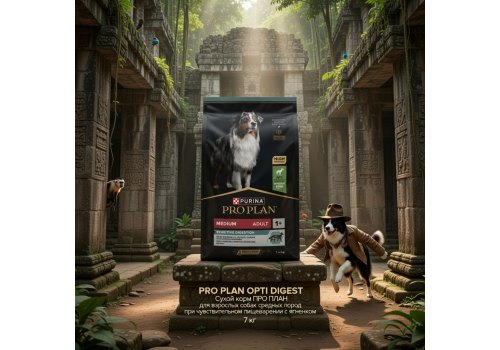 PRO PLAN OPTI DIGEST / Сухой корм ПРО ПЛАН для взрослых собак средних пород при чувствительном пищеварении с ягненком