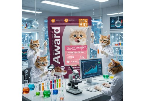 Award Kitten Healthy growth / Влажный корм Паучи Авард для Котят от 1 месяца Кусочки в соусе с Индейкой (цена за упаковку)