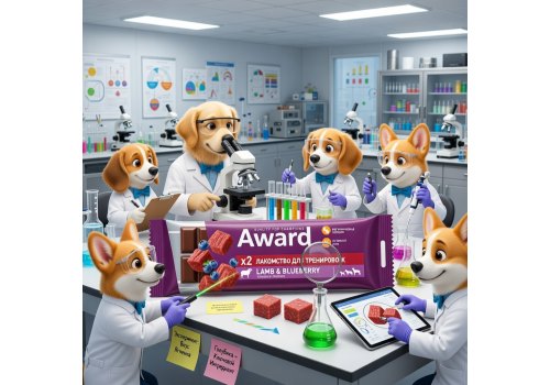 Award / Лакомство Авард для тренировок для собак и щенков с 3 месяцев с ягненком и голубикой