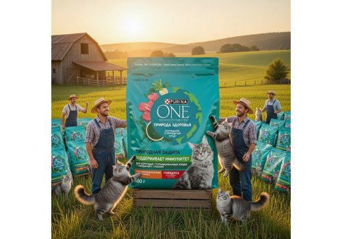 PURINA ONE SUPERFOOD / Сухой корм Пурина УАН для взрослых стерилизованных кошек с говядиной