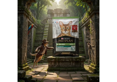 PRO PLAN STERILISED / Влажный корм Паучи ПРО ПЛАН для взрослых стерилизованных кошек с говядиной в соусе (цена за упаковку)