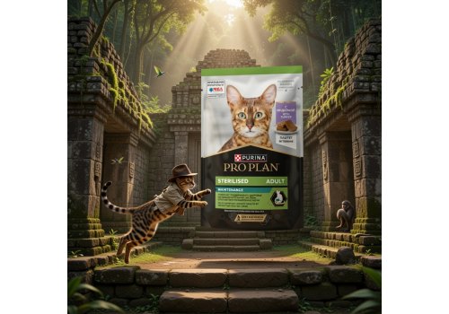 PRO PLAN Sterilised MAINTENANCE / Влажный корм Паучи ПРО ПЛАН для взрослых стерилизованных кошек паштет с Индейкой (цена за упаковку)