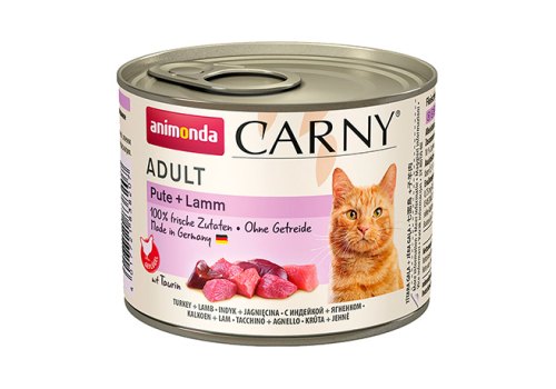 Animonda Carny Adult / Консервы Анимонда для кошек с Индейкой и Ягненком (цена за упаковку)