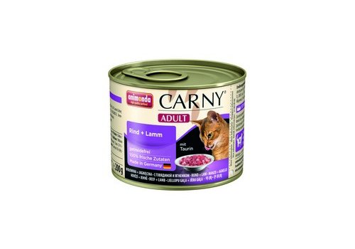Animonda Carny Adult / Консервы Анимонда для кошек с Говядиной и Ягнёнком (цена за упаковку), фото 