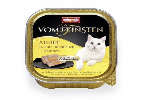 Animonda Vom Feinsten Adult / Консервы Анимонда для кошек с Индейкой, Говядиной и Морковью (цена за упаковку), фото 
