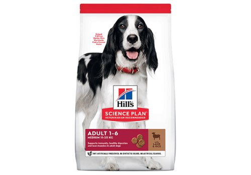 Hills Science Plan Adult 1-6 Medium Lamb & Rice / Сухой корм Хиллс для взрослых собак Средних пород Ягненок с рисом