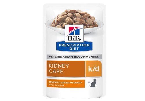Hills Prescription Diet k\d Kidney Care Chicken / Лечебные паучи Хиллс для кошек при Заболеваниях Почек Курица (цена за упаковку), фото 