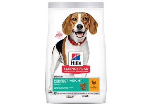 Hills Science Plan Adult Perfect Weight / Сухой корм Хиллс для собак Средних пород для поддержания оптимального веса Курица, фото 