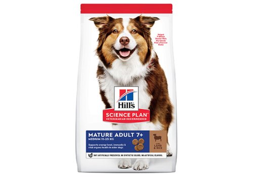Hills Science Plan Mature Adult 7+ Medium Lamb & Rice / Сухой корм Хиллс для собак Средних пород старше 7 лет Ягненок с рисом, фото 