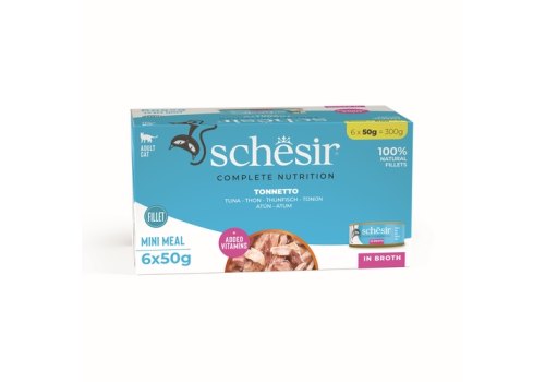 Schesir / Влажный корм Консервы Шезир для кошек Тунец в собственном соку (цена за упаковку)