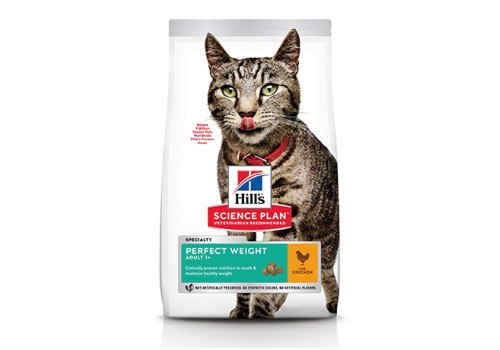 Hills Science Plan Perfect Weight / Сухой корм Хиллс для кошек склонных к набору веса Курица, фото 