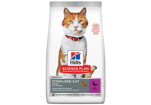 Hills Science Plan Sterilised Cat / Cухой корм Хиллс для Стерилизованных кошек до 7 лет Утка, фото 