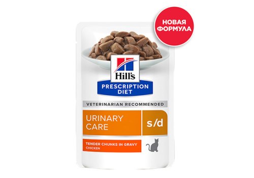 Hills Prescription Diet s\d Urinary Care / Лечебные паучи Хиллс для кошек при профилактике МКБ (цена за упаковку)