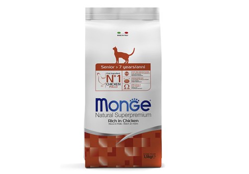 Monge Cat Senior >7 / Сухой корм Монж для Пожилых кошек Курица