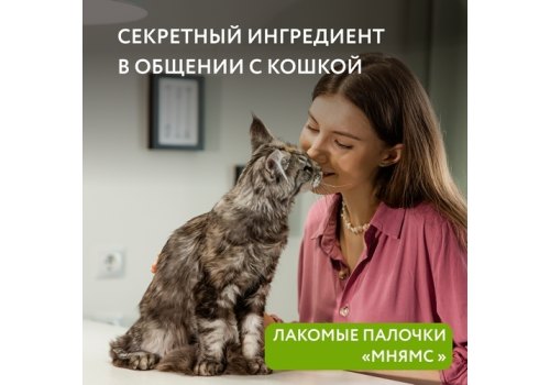 Мнямс Лакомство для кошек Лакомые палочки 13,5 см Утка и Кролик NEW