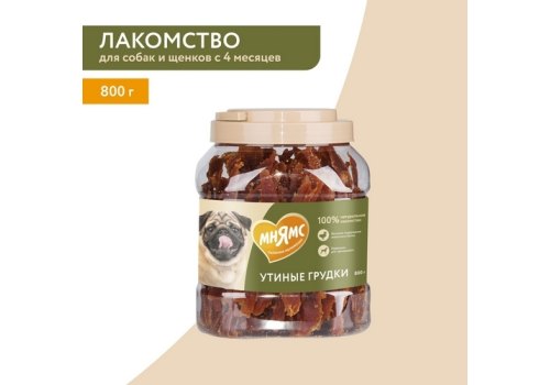 Мнямс Лакомство для собак Утиные грудки в банке