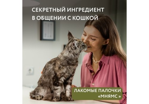 Мнямс Лакомство для кошек Лакомые палочки 13,5 см Цыпленок и Утка
