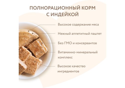 Мнямс Комфортное Пищеварение Влажный корм Консервы для собак всех пород Паштет из Индейки (цена за упаковку)