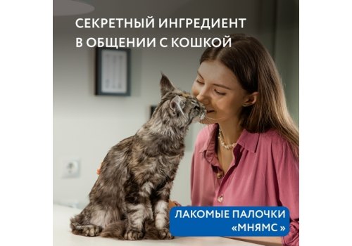 Мнямс Лакомство для кошек Лакомые палочки 13,5 см Лосось и Форель NEW