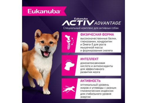 Eukanuba / Сухой корм Эукануба для Щенков Мелких и Средних пород до 12 месяцев с Ягненком