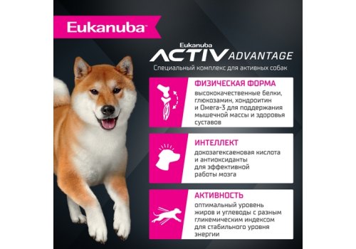 Eukanuba / Сухой корм Эукануба для взрослых собак Мелких и Средних пород старше 1 года с Ягненком