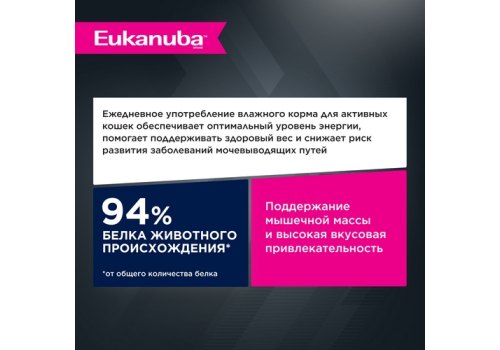 Eukanuba Adult Salmon / Паучи (Влажный корм) Эукануба для взрослых кошек в возрасте от 1 года до 7 лет с Лососем (цена за упаковку)