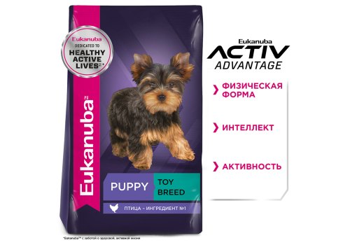 Eukanuba Puppy Toy Breed / Сухой корм Эукануба для Щенков Миниатюрных пород с Курицей, фото 
