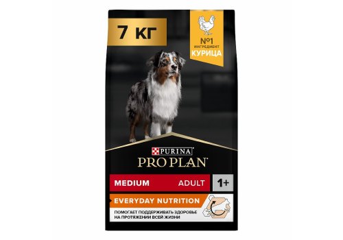 PRO PLAN EVERYDAY NUTRITION / Сухой корм ПРО ПЛАН для взрослых собак средних пород с курицей, фото 