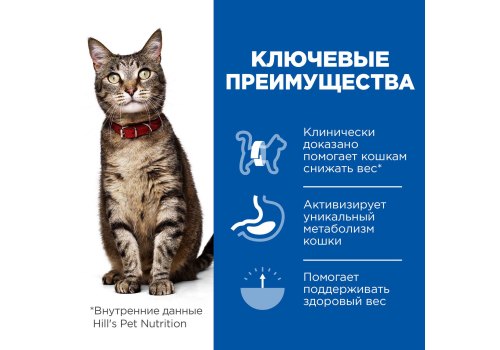 Hills Prescription Diet Metabolic Weight loss & maintenance / Лечебный корм Хиллс для кошек Коррекция веса Курица