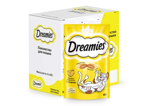 Dreamies / Лакомство Дримис для кошек Подушечки с Сыром