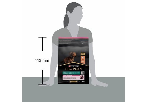 PRO PLAN SENSITIVE SKIN / Сухой корм ПРО ПЛАН для щенков мелких и карликовых пород с Чувствительной кожей с Лососем
