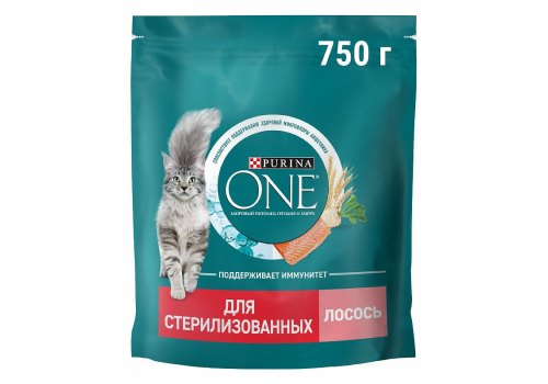 PURINA ONE STERILISED / Сухой корм Пурина УАН для взрослых стерилизованных кошек с лососем, фото 