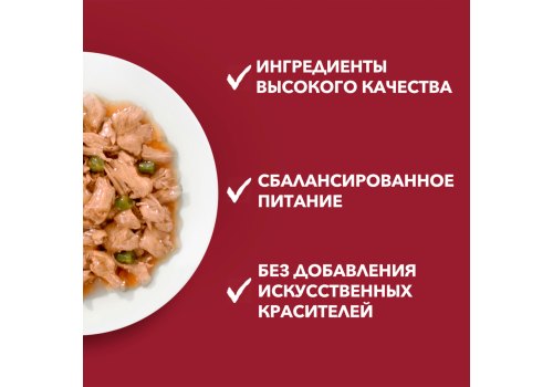PURINA ONE MINI / Влажный корм Паучи Пурина УАН для взрослых собак мелких пород при активном образе жизни с говядиной (цена за упаковку)