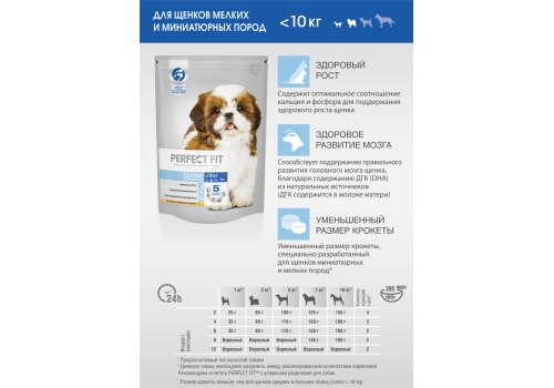 Perfect Fit Dog Junior / Сухой корм Перфект Фит для Щенков Мелких и Миниатюрных пород Курица