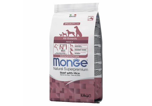 Monge Dog Monoprotein Adult All Breeds Beef with Rice / Сухой корм Монж Монопротеиновый для собак всех пород Говядина с рисом