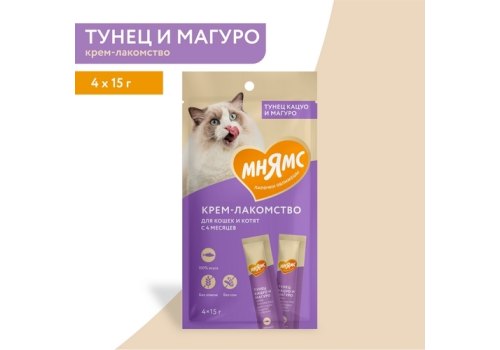 Мнямс Крем-лакомство для кошек с Тунцом Кацуо и Магуро