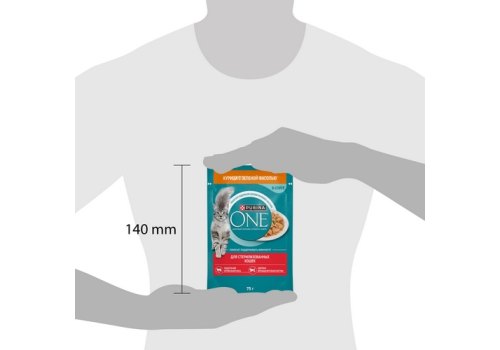 PURINA ONE STERILISED / Влажный корм Паучи Пурина УАН для взрослых стерилизованных кошек с курицей (цена за упаковку)