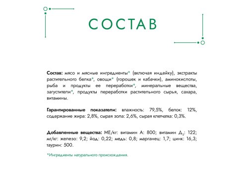 Гурмэ Натуральные рецепты / Влажный корм Паучи Пурина Гурмэ Натуральные рецепты для взрослых кошек с индейкой (цена за упаковку)