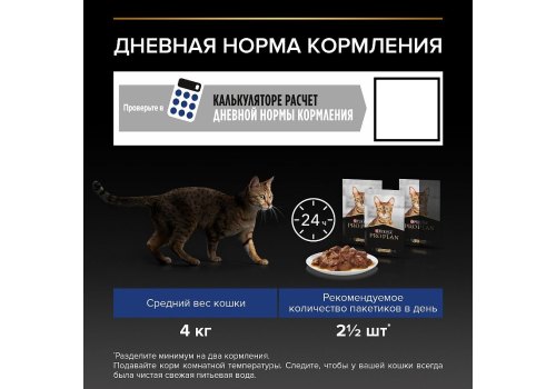 PRO PLAN HOUSECAT / Влажный корм Паучи ПРО ПЛАН для взрослых кошек при домашнем образе жизни с лососем в соусе (цена за упаковку)