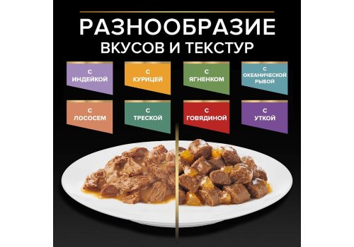 PRO PLAN DELICATE / Влажный корм Паучи ПРО ПЛАН для взрослых кошек при чувствительном пищеварении с индейкой в соусе (цена за упаковку)