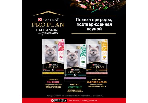 PRO PLAN NATURE ELEMENTS / Сухой корм ПРО ПЛАН для взрослых кошек при чувствительном пищеварении с индейкой