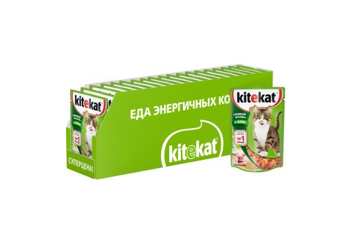 Kitekat / Паучи Китикет для кошек Нежный Кролик в желе (цена за упаковку)