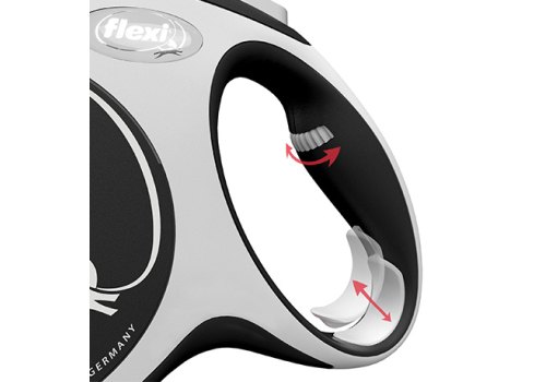 flexi New Comfort L tape 8 m, for dogs up to 50 kg / Рулетка флекси для собак весом до 50 кг, лента 8 м