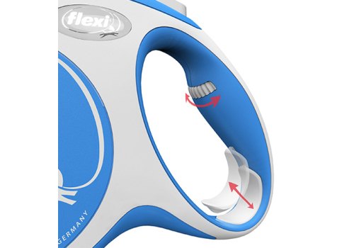 flexi New Comfort M tape 5 m, for dogs up to 25 kg / Рулетка флекси для собак весом до 25 кг, лента 5 м