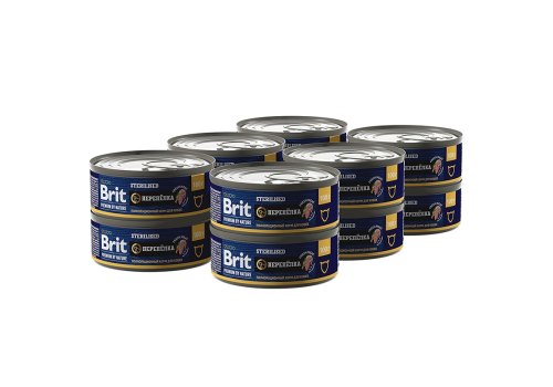 Brit Premium by Nature Sterilised / Консервы Брит для Стерилизованных кошек Перепелка (цена за упаковку)